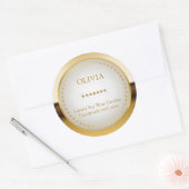 Metaalgoud Ronde Sticker (Envelop)