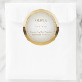 Metaalgoud Ronde Sticker (Tas)