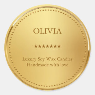 Metaalgoud Ronde Sticker