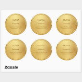 Metaalgoud Ronde Sticker (Vel)