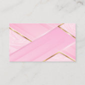 Metaalgoud | Roze marmer achtergrond Visitekaartje (Achterkant)