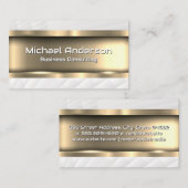 Metaalgoud | Witte panelen Visitekaartje (Voorkant / Achterkant)