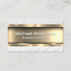 Metaalgoud   Witte panelen Visitekaartje