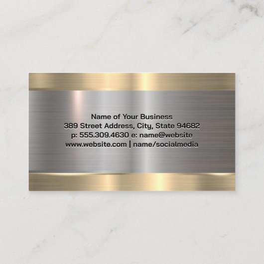 Metaalgoud | Zilver Visitekaartje (Achterkant)