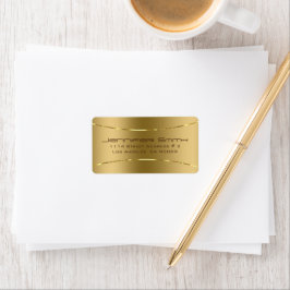 Metaalgoudachtergrond Etiket