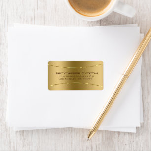 Metaalgoudachtergrond Etiket