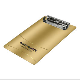 Metaalgouden achtergrond en stripe lijst mini klembord