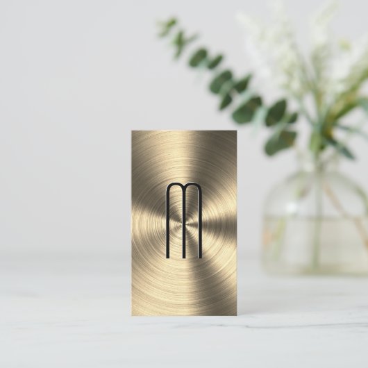 Metaalgouden bewerkte achtergrond visitekaartje (Staand voorkant)