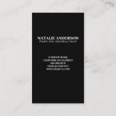 Metaalgouden bewerkte achtergrond visitekaartje (Achterkant)