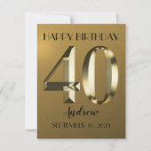 Metaalgouden folie 40e verjaardag (Voorkant)