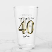 Metaalgouden folie 40e verjaardag glas (Achterkant)