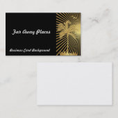 Metaalgoudpalmboom en visitekaartje in de zon (Voorkant / Achterkant)