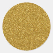 Metaalgoudtextuur Ronde Sticker (Voorkant)