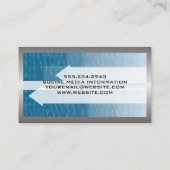 Metaalgrens | Binaire technische achtergrond van d Visitekaartje (Achterkant)