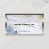 Metaalgrens | Blauwe goudmarmer Visitekaartje (Achterkant)