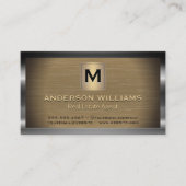 Metaalgrens en achtergrond | Monogram Visitekaartje (Voorkant)