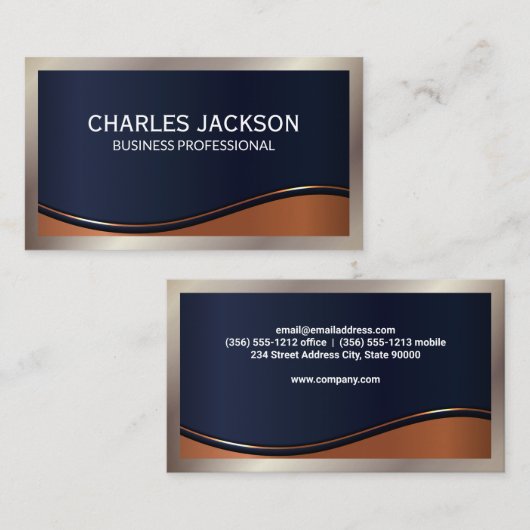 Metaalgrens | Metaalgolf Visitekaartje (Voorkant / Achterkant)