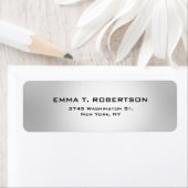 Metaalgrijs Elegant Modern Trendy Minimalist Etiket (Insitu)