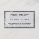 Metaalgrijs geborsteld staal visitekaartje (Achterkant)