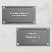 Metaalgrijze textuur | Schroeven Visitekaartje (Voorkant / Achterkant)