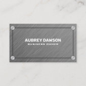 Metaalgrijze textuur | Schroeven Visitekaartje (Voorkant)