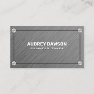 Metaalgrijze textuur   Schroeven Visitekaartje