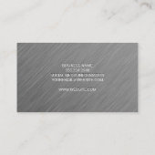Metaalgrijze textuur visitekaartje (Achterkant)