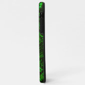 Metaalgroen getextureerde korrels Case-Mate iPhone case (Achterkant/links)