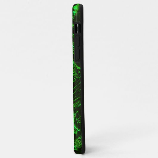 Metaalgroen getextureerde korrels Case-Mate iPhone case (Achterkant/links)