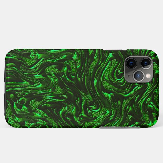 Metaalgroen getextureerde korrels Case-Mate iPhone case (Achterkant (horizontaal))