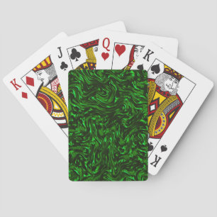 Metaalgroen getextureerde korrels pokerkaarten