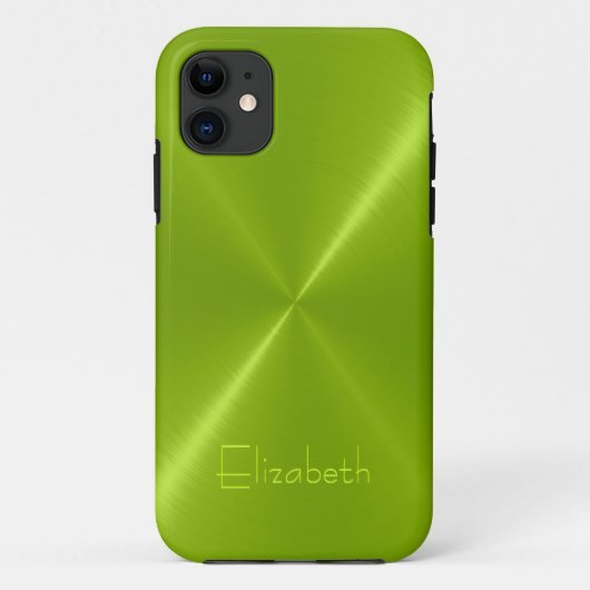 Metaalgroen roestvrij staal metalen blik Case-Mate iPhone case (Achterkant)