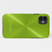 Metaalgroen roestvrij staal metalen blik Case-Mate iPhone case (Achterkant (horizontaal))
