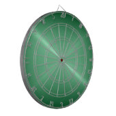 Metaalgroen roestvrij staal metalen blik dartbord (Voorkant Links)
