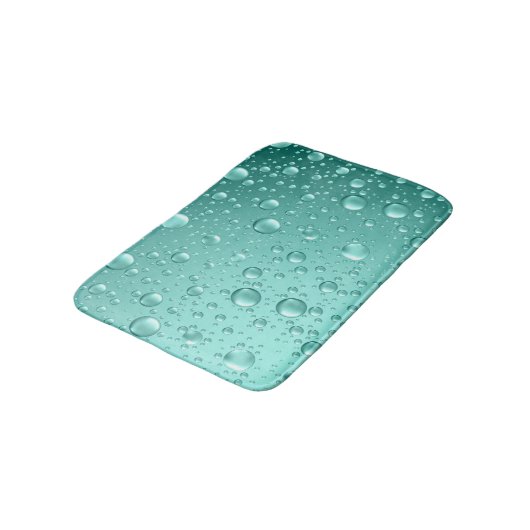 Metaalgroene Blauwgroen-groene Abstracte Regenneer Badmat (Gekanteld)