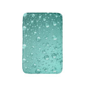 Metaalgroene Blauwgroen-groene Abstracte Regenneer Badmat (Voorkant Verticaal)