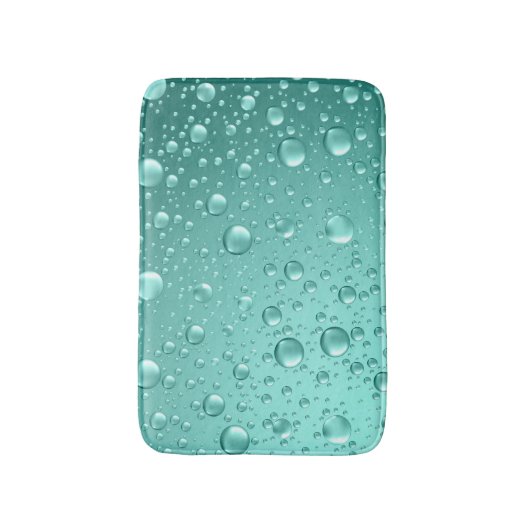 Metaalgroene Blauwgroen-groene Abstracte Regenneer Badmat (Voorkant Verticaal)