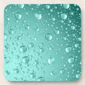 Metaalgroene Blauwgroen-groene Abstracte Regenneer Drankjes Onderzetter (Voorkant)