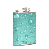 Metaalgroene Blauwgroen-groene Abstracte Regenneer Heupfles (Rechts)