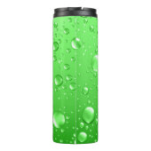 Metaalgroene waterdruppeltjes thermosbeker (Achterkant)