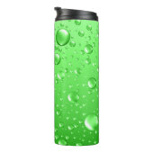 Metaalgroene waterdruppeltjes thermosbeker (Geroteerd rechts)