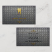 metaalgulden tanden tandarts tandheelkundig visite visitekaartje (Voorkant / Achterkant)