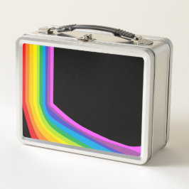 Metaalhoes retro met regenboogontwerp