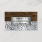 metaalhoudende houtnerf | Industrieel gereedschap  Visitekaartje (Achterkant)