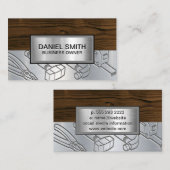 metaalhoudende houtnerf | Industrieel gereedschap  Visitekaartje (Voorkant / Achterkant)