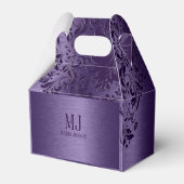 Metaalhoudende Paarse geborstelde aluminium Paarse Bedankdoosjes (Achterkant)