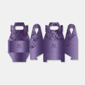 Metaalhoudende Paarse geborstelde aluminium Paarse Bedankdoosjes (Uitgevouwen)