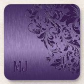 Metaalhoudende Paarse geborstelde aluminium Paarse Bier Onderzetter (Voorkant)