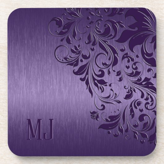 Metaalhoudende Paarse geborstelde aluminium Paarse Bier Onderzetter (Voorkant)