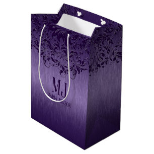 Metaalhoudende Paarse geborstelde aluminium Paarse Medium Cadeauzakje